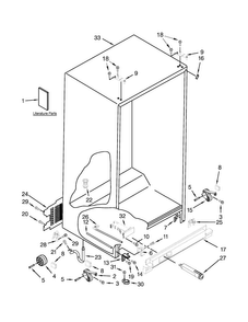 Cabinet Parts Diagram and Parts List for ASD2275BRB02  Amana Refrigerator