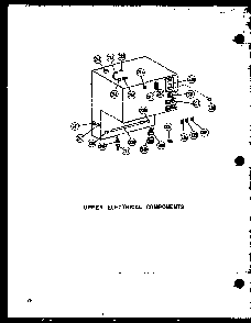 Upper Electrical Components Diagram and Parts List for RCC-3 P72771-2M Amana Microwave