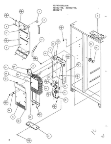 Evaporator And Air Handling Diagram and Parts List for SZDE27KB  Amana Refrigerator