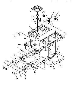 Main Top Diagram and Parts List for ARG7200W-P1143323NW  Amana Range