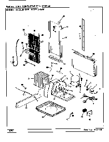 Unit Compartment & System Diagram and Parts List for RC22LN-3AW CS32A Magic Chef Refrigerator
