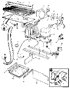 Unit Compartment & System Diagram and Parts List for JRT152B MAJ01A Jenn-Air Refrigerator