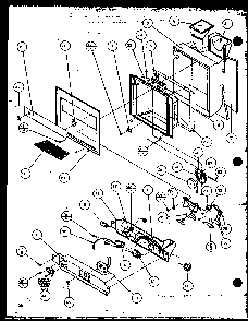 Ice And Water Cavity Diagram and Parts List for 36501W-P1121705WW  Amana Refrigerator
