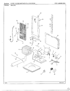Refrigerator-unit Compartment And System Diagram and Parts List for 20591  Maytag Refrigerator