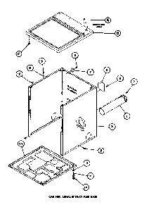 Cabinet Diagram and Parts List for LE3502L-P1118307WL  Amana Dryer