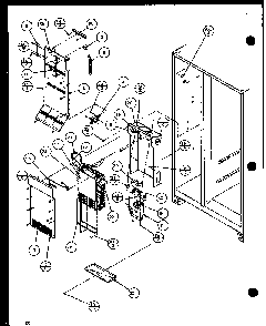 Section 13 Diagram and Parts List for SL22JB-P1116006W  Amana Refrigerator