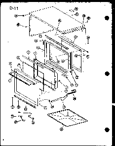 Cabinet Parts Diagram and Parts List for CRRL-700 P76381-1M Amana Microwave