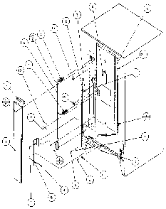 Cabinet Diagram and Parts List for 85378-P1117202W  Amana Refrigerator