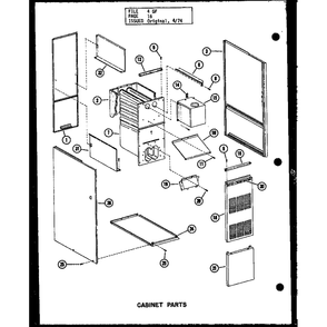 Cabinet Parts 4 Diagram and Parts List for GH-105E-3 P96324-9F Amana Furnace