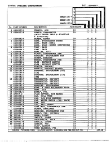 Freezer Compartment Page 2 Diagram and Parts List for HMG241777  Admiral Refrigerator