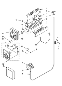 Icemaker Parts Diagram and Parts List for ASD2522WES01  Amana Refrigerator