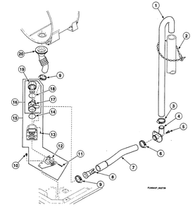 Pump Assy Diagram and Parts List for SWFX74NN4000  Speed Queen Washer
