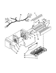 Icemaker Parts Diagram and Parts List for JFI2089WES8  Jenn-Air Refrigerator