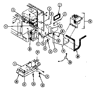 Internal Controls Diagram and Parts List for DM126  Magic Chef Microwave