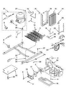 Unit Parts Diagram and Parts List for ASD2522WES01  Amana Refrigerator