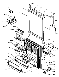 Refrigerator Door Diagram and Parts List for TX22R2-P1157706W  Amana Refrigerator