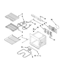 Internal Oven Parts Diagram and Parts List for JJW2730WS01  Jenn-Air Wall Oven