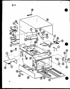 Cabinet Parts Diagram and Parts List for RV-10A P75085-14M Amana Microwave