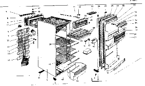 Refregerator Compact Diagram and Parts List for 6497378  Kenmore Refrigerator