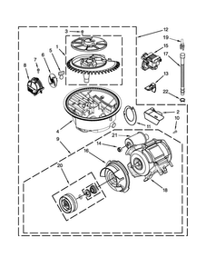 Pump And Motor Parts Diagram and Parts List for MDB4709PAB4  Maytag Dishwasher