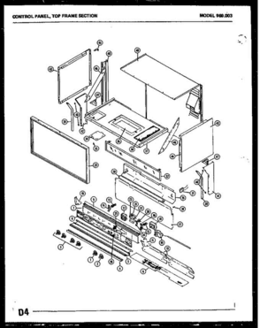 01 - Control Panel Diagram and Parts List for 969003  Litton Range