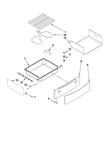 Drawer And Rack Parts Diagram and Parts List for JDS8850CDS02  Jenn-Air Range