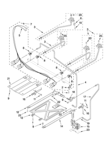 Manifold Parts Diagram and Parts List for AGR5844VDS3  Amana Range
