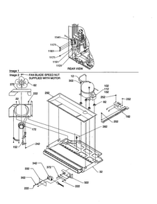 Machine Compartment Diagram and Parts List for BR18V1C-P1320707WC  Amana Refrigerator