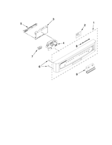 Control Panel And Latch Parts Diagram and Parts List for MDBH979SAW1  Maytag Dishwasher