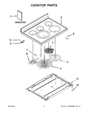 02 - COOKTOP PARTS Diagram and Parts List for YMER8775BS0  Maytag Range