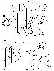 Cabinet Parts Diagram and Parts List for SBDT520SW-P1185103WW  Amana Refrigerator