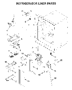 Refrigerator liner parts Diagram and Parts List for MFI2269FRB02  Maytag Refrigerator