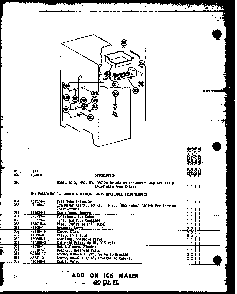 Add On Ice Maker 20 Cu. Ft. Diagram and Parts List for T16N-P60236-48W  Amana Refrigerator