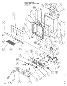 Ice And Water Cavity Diagram and Parts List for SZDE27KB  Amana Refrigerator