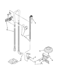 Fill, Drain And Overfill Parts Diagram and Parts List for MDB4709PAB3  Maytag Dishwasher