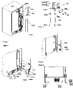 Cabinet Back Diagram and Parts List for SRD25TPSE-P1190310WE  Amana Refrigerator