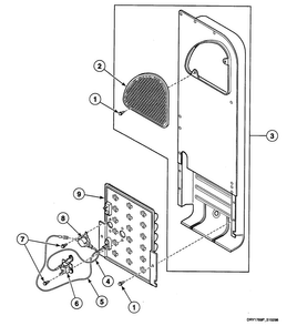 Heater Assy Diagram and Parts List for SDEY07WF1500  Speed Queen Dryer