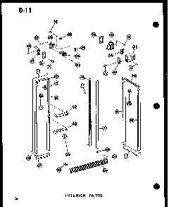 Interior Parts Diagram and Parts List for SRI19W-P60350-36W  Amana Refrigerator