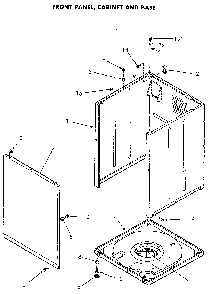 Front Panel And Cabinet/base Diagram and Parts List for NA3812L33638  Speed Queen Washer