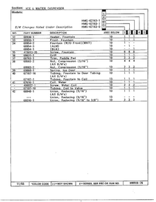 Ice And Water Dispenser Page 3 Diagram and Parts List for 62163-0A  Admiral Refrigerator