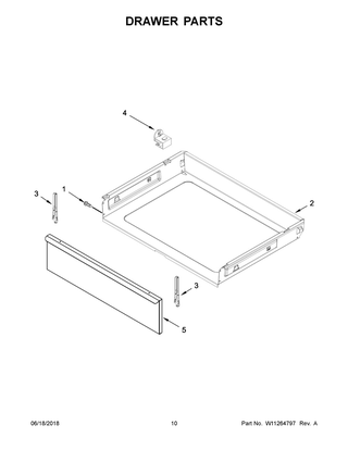 Drawer Parts Diagram and Parts List for YACR4303MFS2  Maytag Range