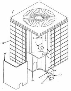 Cabinet Diagram and Parts List for 867806861  Maytag Air Conditioner