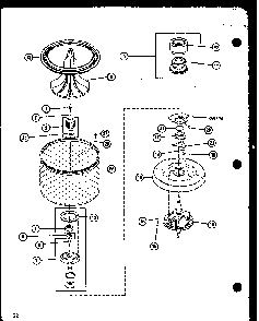 Section 20 Diagram and Parts List for LW1502 P7762132W W Amana Washer