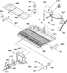 Machine Compartment Diagram and Parts List for SCD22TBL-P1303515WL  Amana Refrigerator