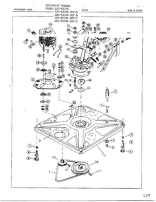 Base And Drive Diagram and Parts List for 6535A REV C Norge Washer