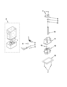 Motor And Ice Container Parts Diagram and Parts List for JS42CXDUDB02  Jenn-Air Refrigerator