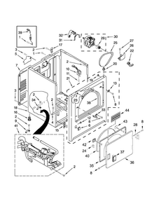 Cabinet Parts Diagram and Parts List for AGD4675YQ2  Admiral Dryer