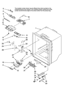 Refrigerator Liner Parts Diagram and Parts List for JFC2089HPF12  Jenn-Air Refrigerator