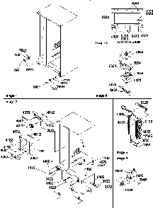 Drain System, Rollers, And Evaporator Assy Diagram and Parts List for SB520TW-P1308601WW  Amana Refrigerator