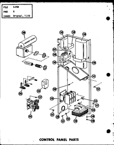 Control Panel Parts Diagram and Parts List for D54444-2C  Amana Air Conditioner